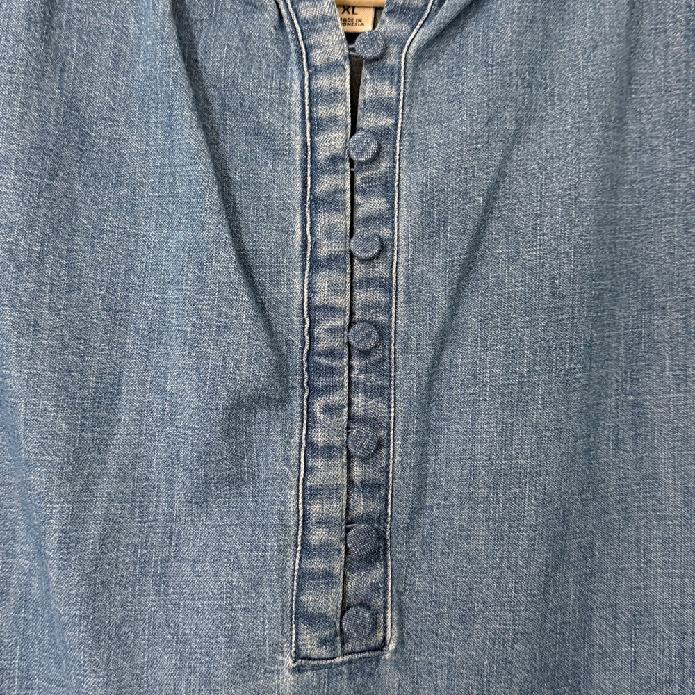 J Crew Denim Long Sleeve Dress - Picture 2 of 5